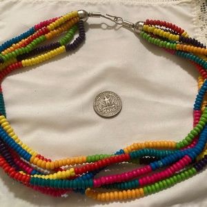 Rainbow bead necklace